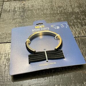 6 Piece Mixit NWT Hair Ties & Gold Tone Cuff Bracelet!